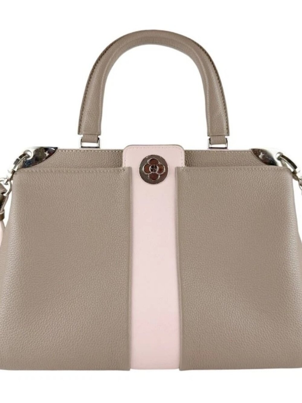 LOUIS VUITTON Astrid Handbag Shoulder Bag Greige/Pink Leather